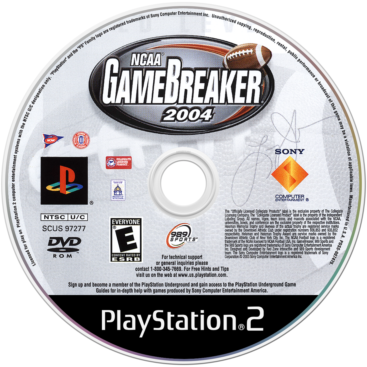 NCAA Gamebreaker 2004 media 5 for Playstation 2